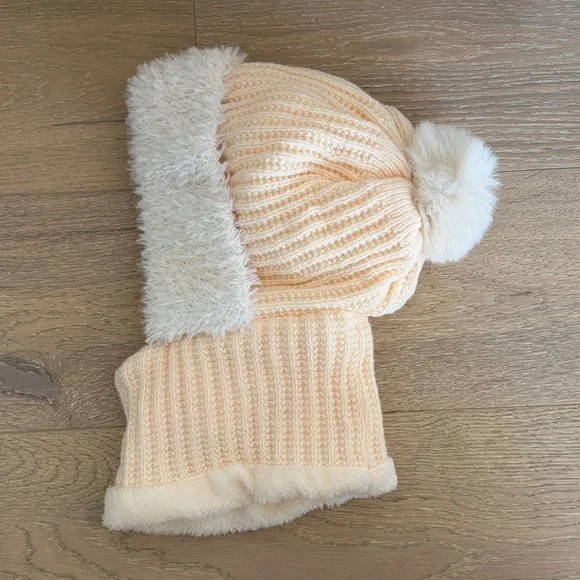 Womens Knit Beanie Hat Fleece Lined Winter Scarf Mask - Picture 7 of 8